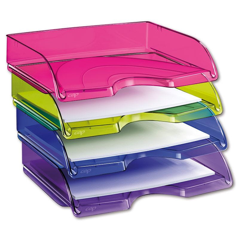 WEBHIDDENBRAND Zásuvka na šírku CepPro Happy - A4, plastová, fialová